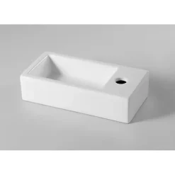 Planète Bain Lave mains rectangle design blanc