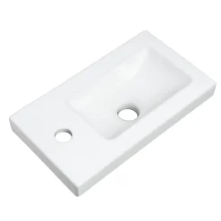 Lave-Mains|Bain-Bain Lave-main Prémonté Blanc 40Cm + Vasque céramique Blanche BILY -