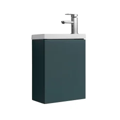 Jindoli Lave-main salle de bain Aquarino 40 cm finition vert foncé
