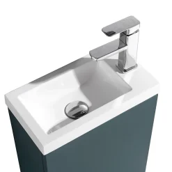 Jindoli Lave-main salle de bain Aquarino 40 cm finition vert foncé