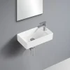 Homesight Lave-mains à suspendre en céramique rectangulaire blanc Savy