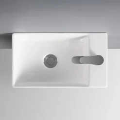 Homesight Lave-mains à suspendre en céramique rectangulaire blanc Savy