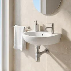 Lavabo|GoodHome Lave-mains céramique blanc Bori 35 cm