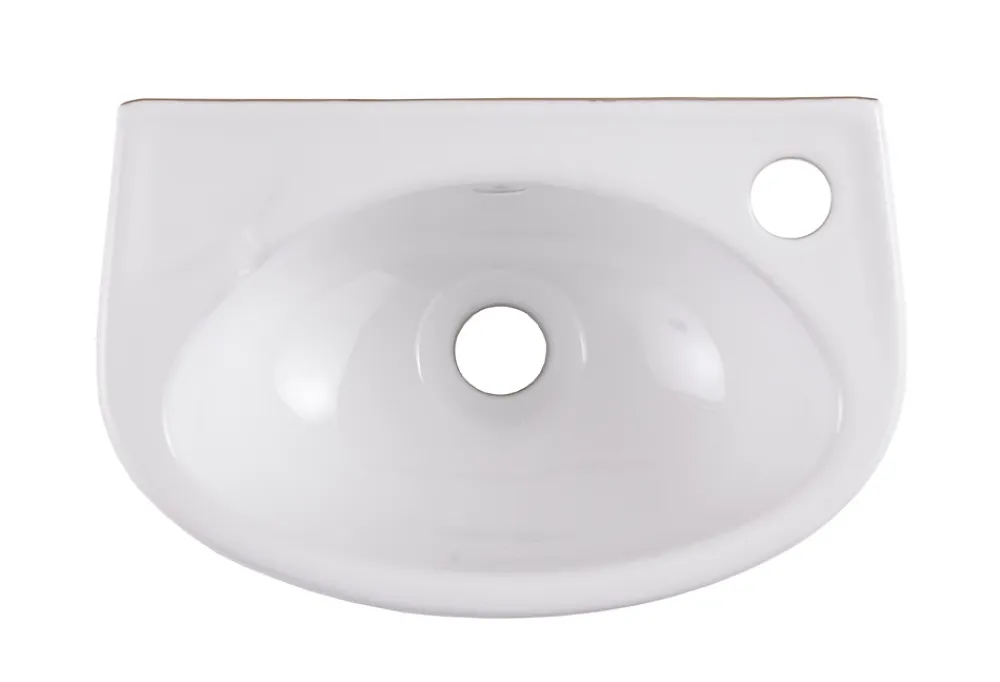 Lavabo|GoodHome Lave-mains céramique blanc Bori 35 cm
