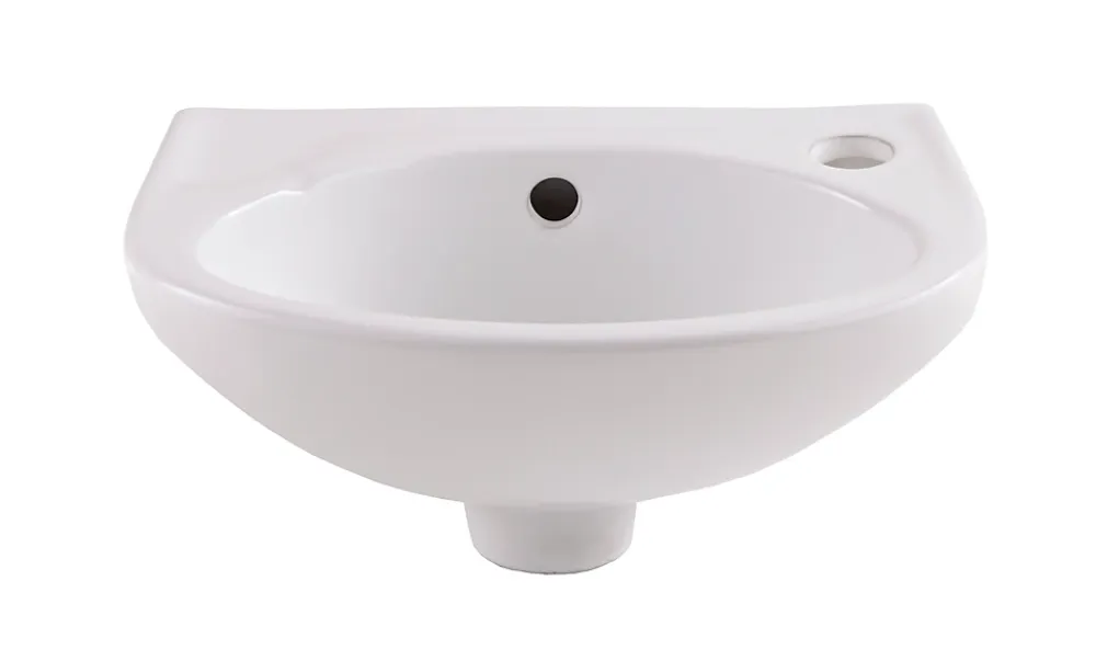 Lavabo|GoodHome Lave-mains céramique blanc Bori 35 cm