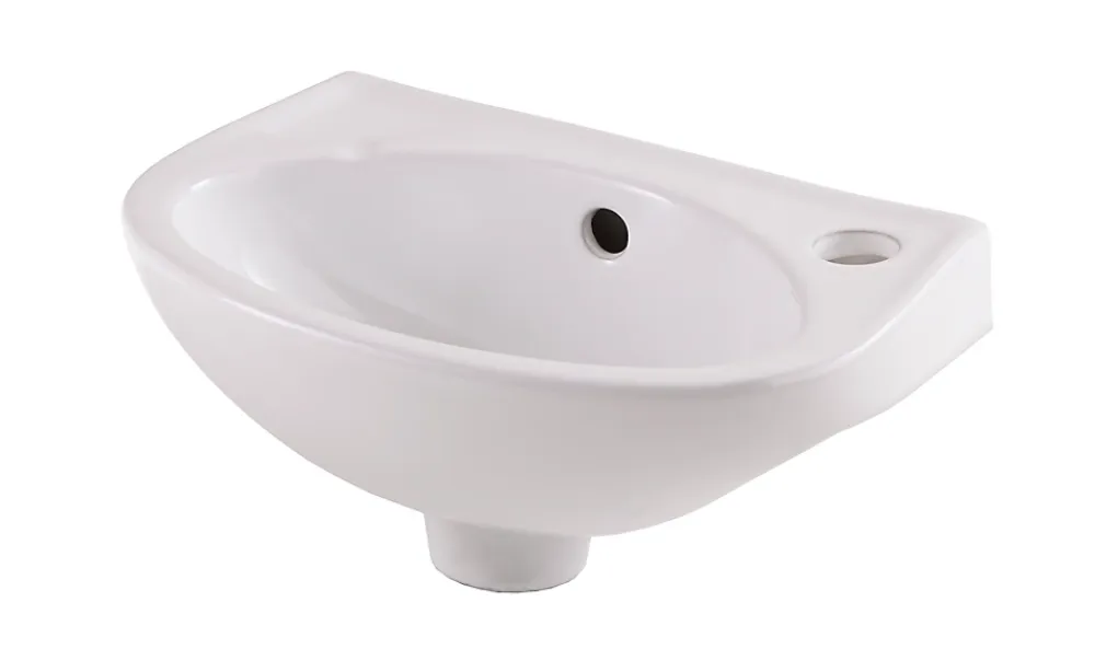Lavabo|GoodHome Lave-mains céramique blanc Bori 35 cm
