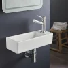 Planète Bain Lave-mains gain de place à suspendre 37 x 15 cm - robinet à droite - Longine