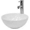 ECD Germany Lave-mains lavabo vasque a poser salle de bain ceramique rond 320 x 320 x 135 mm