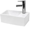 Vasque À Poser|ECD Germany Lave-mains lavabo vasque salle de bain ceramique rectangulaire blanc 350x205mm