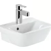 Lavabo|Sanindusa Lave-mains mural céramique traditionnelle Look 36x30 blanc (robinet et vidage non inclus)