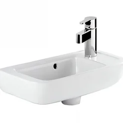 Lavabo|Sanindusa Lave-mains porcelaine vitrifiée mural 50x23 Look blanc