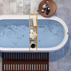 Altobuy LAZEN - Plateau pour Baignoire en Bambou Longueur 68cm