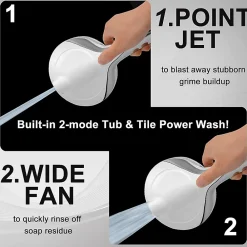 Pommeau De Douche, Flexible Et Barre De Douche|Deko Levier double 10 fonctions - Interruption du mouvement principal / Cascade de pression à l'approche et au retour (Chrome)