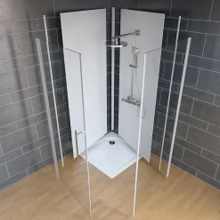 Schulte Lot 2 profilés de finition et 1 profilé d’angle pour panneaux muraux DécoDesign 210 cm noir