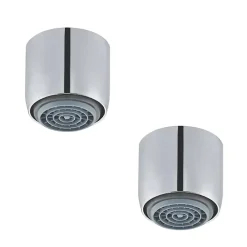 Accessoire De Robinet|Presto Lot de 2 aérateurs antitartre avec limiteur de débit 1,9 l/min F 22x1 chromé