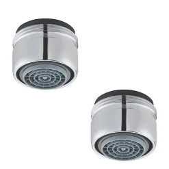 Accessoire De Robinet|Presto Lot de 2 aérateurs antitartre avec limiteur de débit 3 l/min M 24x1 chromé