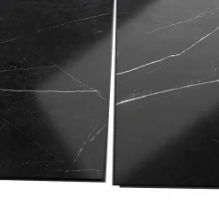 Panneau Mural De Salle De Bains|Decoon Lot de 8 Dalles Murales Douche SPC/PVC Décor Marbre Noir satiné - 38,9x77,8cm - 2,42M²