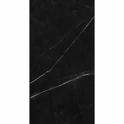 Panneau Mural De Salle De Bains|Decoon Lot de 8 Dalles Murales Douche SPC/PVC Décor Marbre Noir satiné - 38,9x77,8cm - 2,42M²