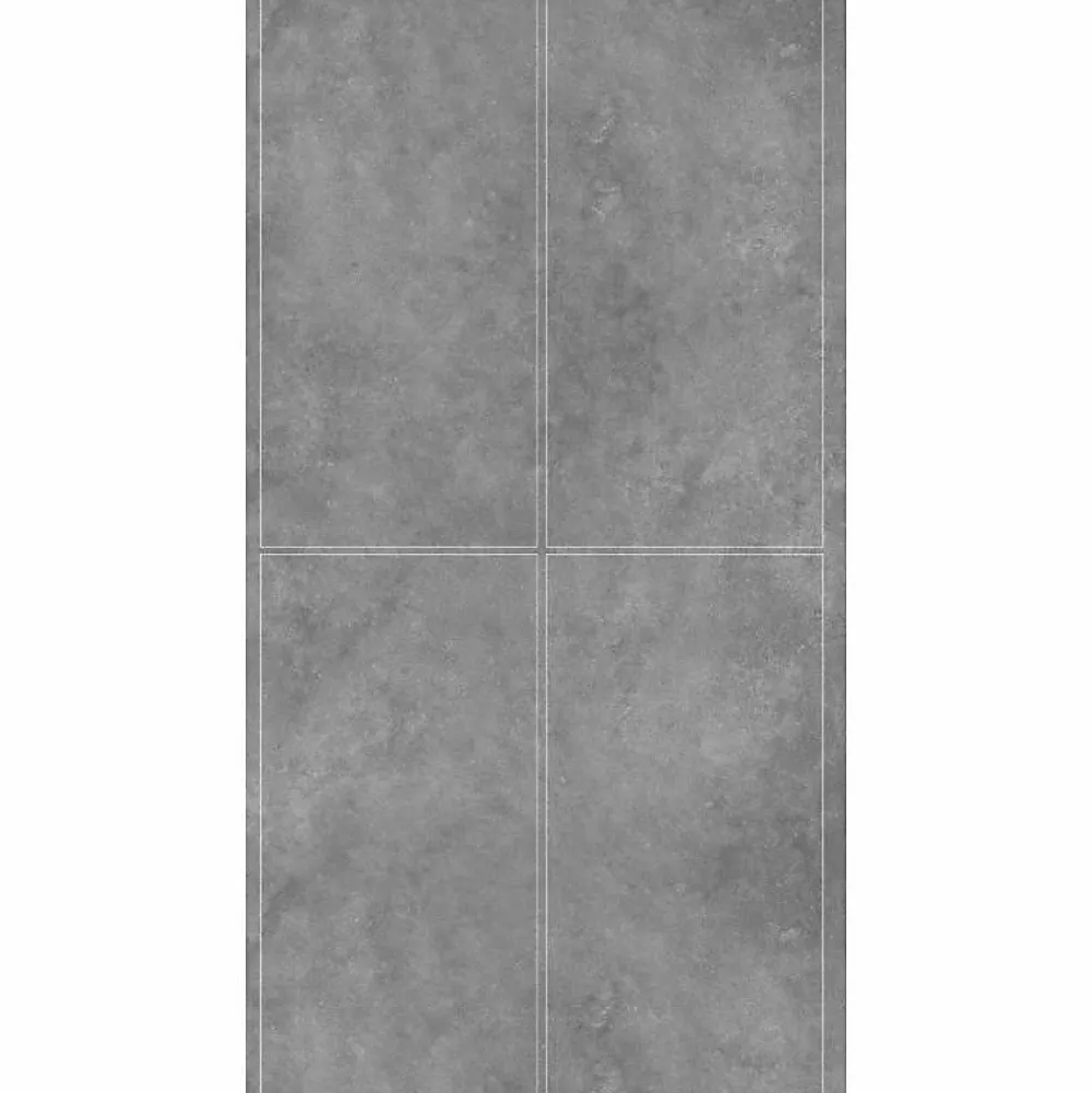 Panneau Mural De Salle De Bains|Decoon Lot de 4 Dalles Murales Douche SPC/PVC Décor effet Pierre Gris - 59,2x118,4cm - 2,8M²