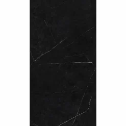 Panneau Mural De Salle De Bains|Decoon Lot de 4 Dalles Murales Douche SPC/PVC Décor Marbre Noir satiné - 59,2x118,4cm - 2,8M²