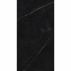 Panneau Mural De Salle De Bains|Decoon Lot de 4 Dalles Murales Douche SPC/PVC Décor Marbre Noir satiné - 59,2x118,4cm - 2,8M²