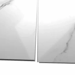 Decoon Lot de 8 Dalles Murales Douche SPC/PVC Décor Marbre Blanc Brillant - 38,9x77,8 cm - 2,42 m²
