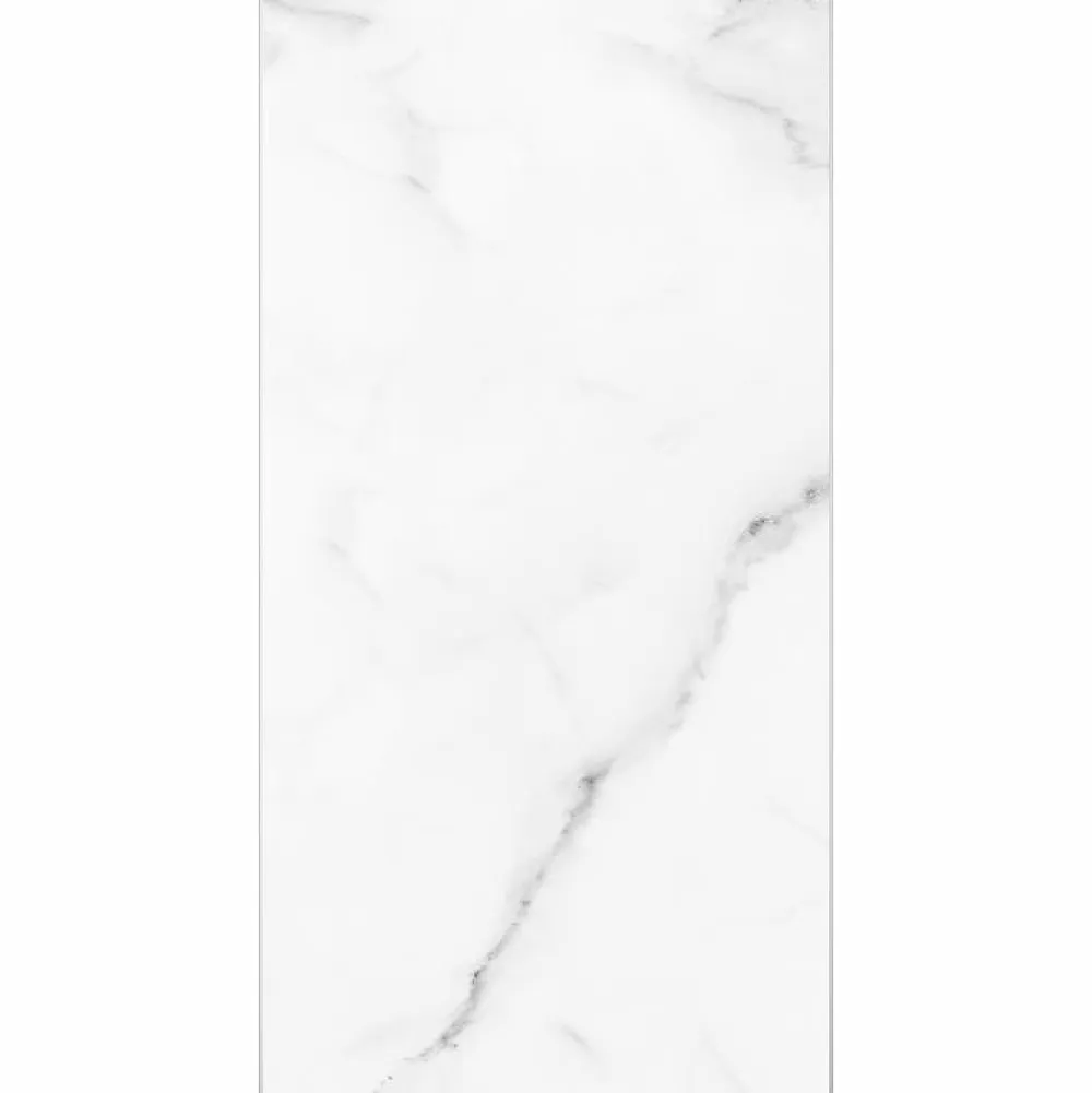 Decoon Lot de 8 Dalles Murales Douche SPC/PVC Décor Marbre Blanc Brillant - 38,9x77,8 cm - 2,42 m²