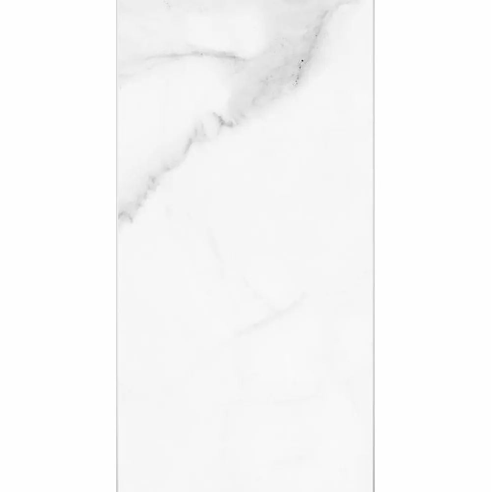 Decoon Lot de 8 Dalles Murales Douche SPC/PVC Décor Marbre Blanc Brillant - 38,9x77,8 cm - 2,42 m²