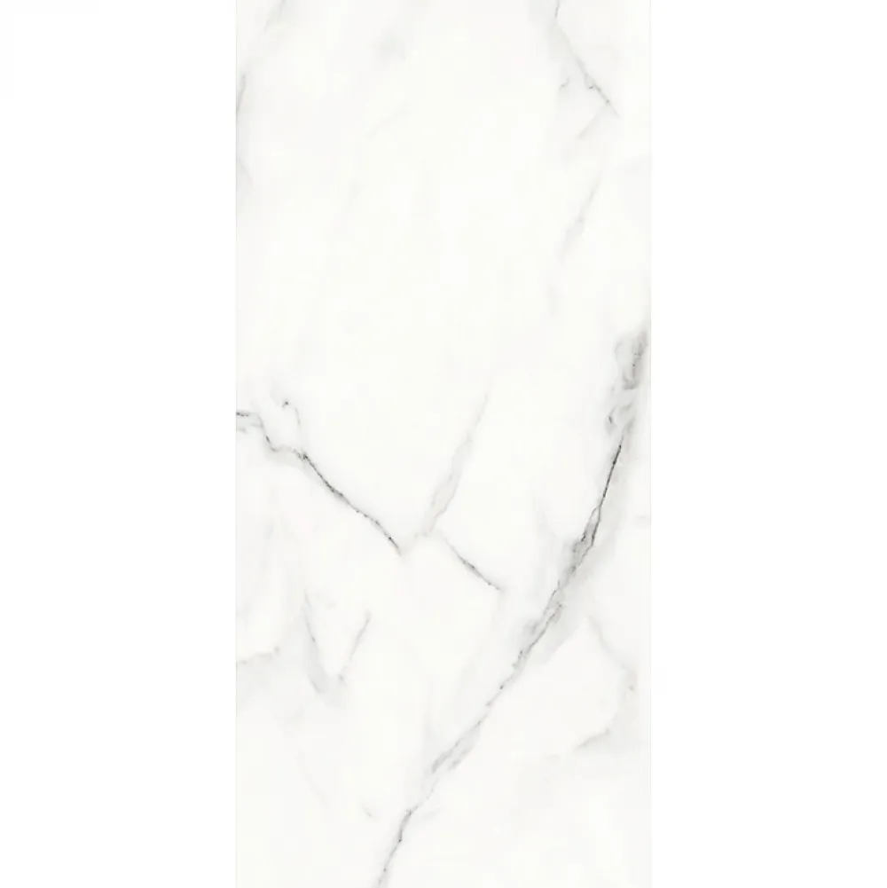 Decoon Lot de 4 Dalles Murales Douche SPC/PVC Décor Marbre Blanc brillant - 59,2x118,4cm - 2,8M²