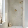 Decoon Lot de 8 Dalles Murales Douche SPC/PVC Décor effet Pierre Beige - 38,9x77,8cm - 2,42M²