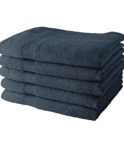 Todays Tools Lot de 5 Draps de Bain TODAY 70x130 cm 100% Coton - Denim