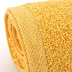 Serviette De Bain|Linnea Lot de 2 draps de bain 90x150 cm ALPHA jaune Or