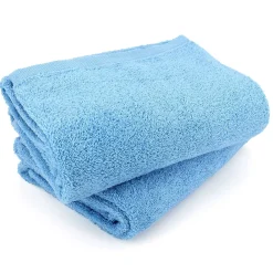Serviette De Bain|Linnea Lot de 2 draps de bain 90x150 cm ALPHA bleu Ciel