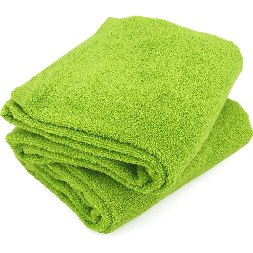 Linnea Lot de 2 draps de douche 70x130 cm ALPHA vert Pistache