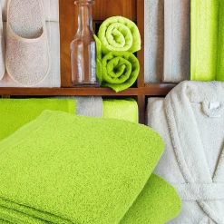 Linnea Lot de 2 draps de douche 70x130 cm ALPHA vert Pistache