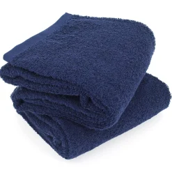 Linnea Lot de 2 draps de douche 70x130 cm ALPHA bleu Marine
