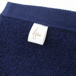 Linnea Lot de 2 draps de douche 70x130 cm ALPHA bleu Marine