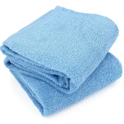 Linnea Lot de 2 draps de douche 70x130 cm ALPHA bleu Ciel