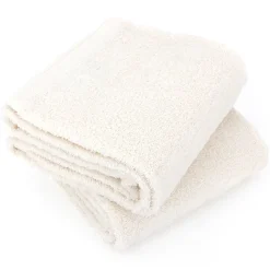 Linnea Lot de 2 draps de douche 70x130 cm ALPHA ivoire