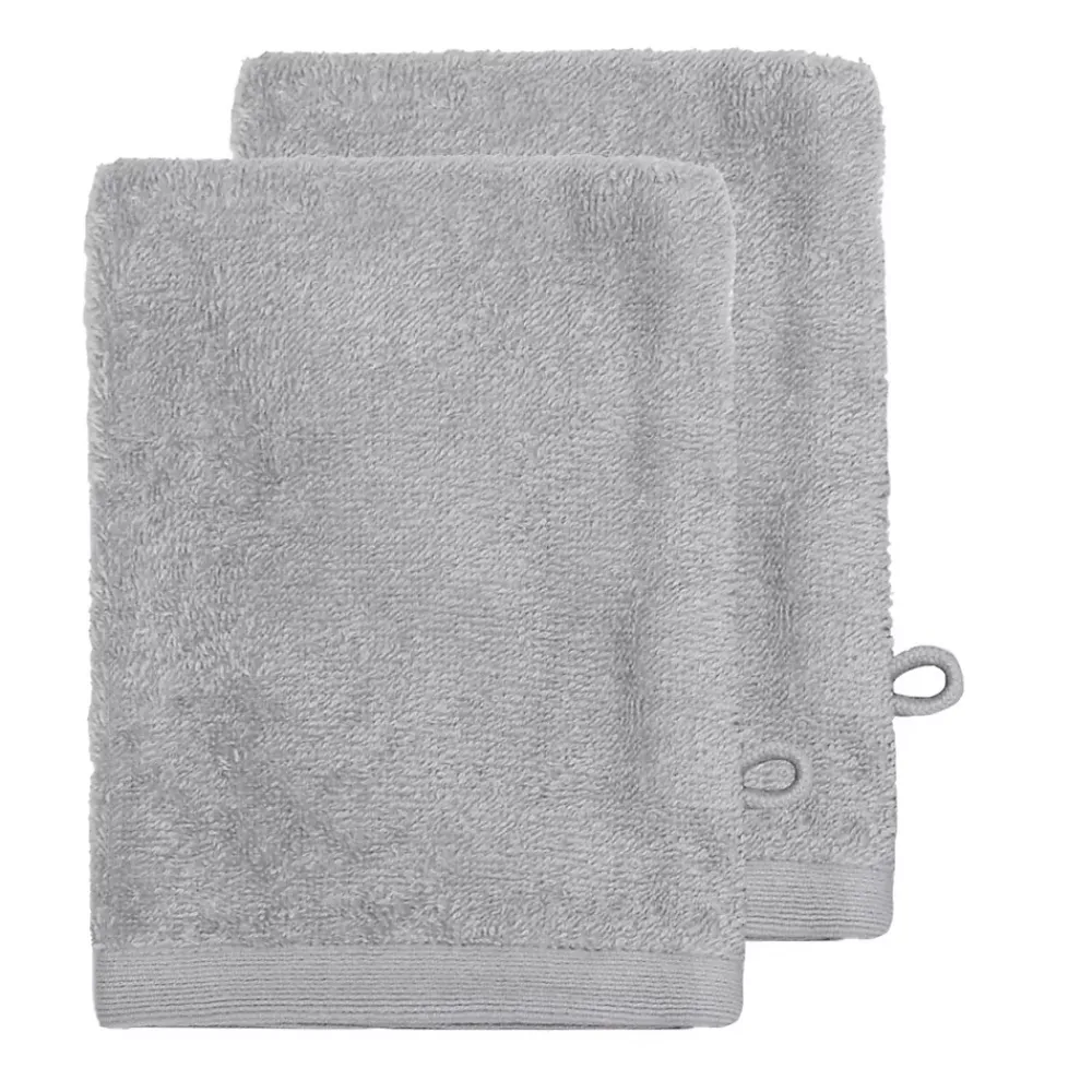 Gant De Toilette|Sensei Maison Lot de 2 gants 500 g/m² Gris Perle 16x22 cm STUDIO