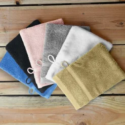 Gant De Toilette|Sensei Maison Lot de 2 gants 500 g/m² Gris Perle 16x22 cm STUDIO
