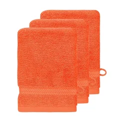 Sensei Maison Lot de 3 gants de toilette 550 g/m² Corail 16x22 cm LUXURY