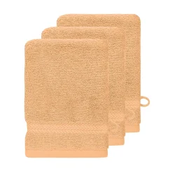 Gant De Toilette|Sensei Maison Lot de 3 gants de toilette 550 g/m² Pêche 16x22 cm LUXURY