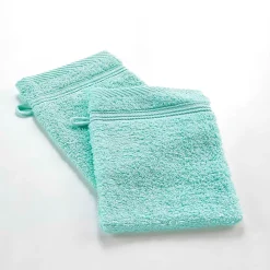 Gant De Toilette|Eden Lot de 2 gants de toilette 15 x 21 cm Tendresse vert celadon