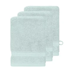 Sensei Maison Lot de 3 gants de toilette 550 g/m² Bleu Arctic 16x22 cm LUXURY
