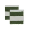 OYOY Living Lot de 2 gants de toilette vert en coton organique h30x30cm
