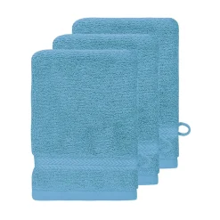 Sensei Maison Lot de 3 gants de toilette 550 g/m² Cobalt 16x22 cm LUXURY