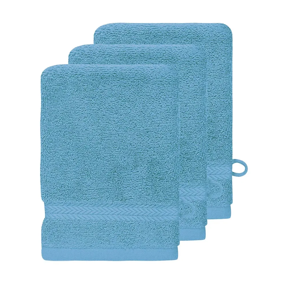 Sensei Maison Lot de 3 gants de toilette 550 g/m² Cobalt 16x22 cm LUXURY