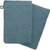 Gant De Toilette|Eden Lot de 2 gants de toilette 15 x 21 cm Couleur moderne orage