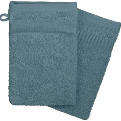Gant De Toilette|Eden Lot de 2 gants de toilette 15 x 21 cm Couleur moderne orage
